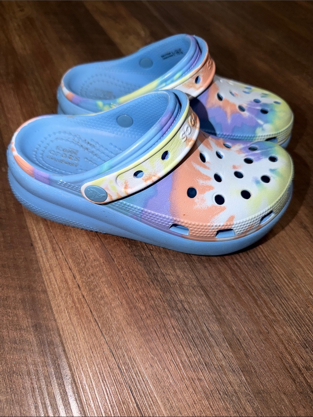 Crocs Cutie Crush Tie Dye Platform Slip-On Shoes Size C13